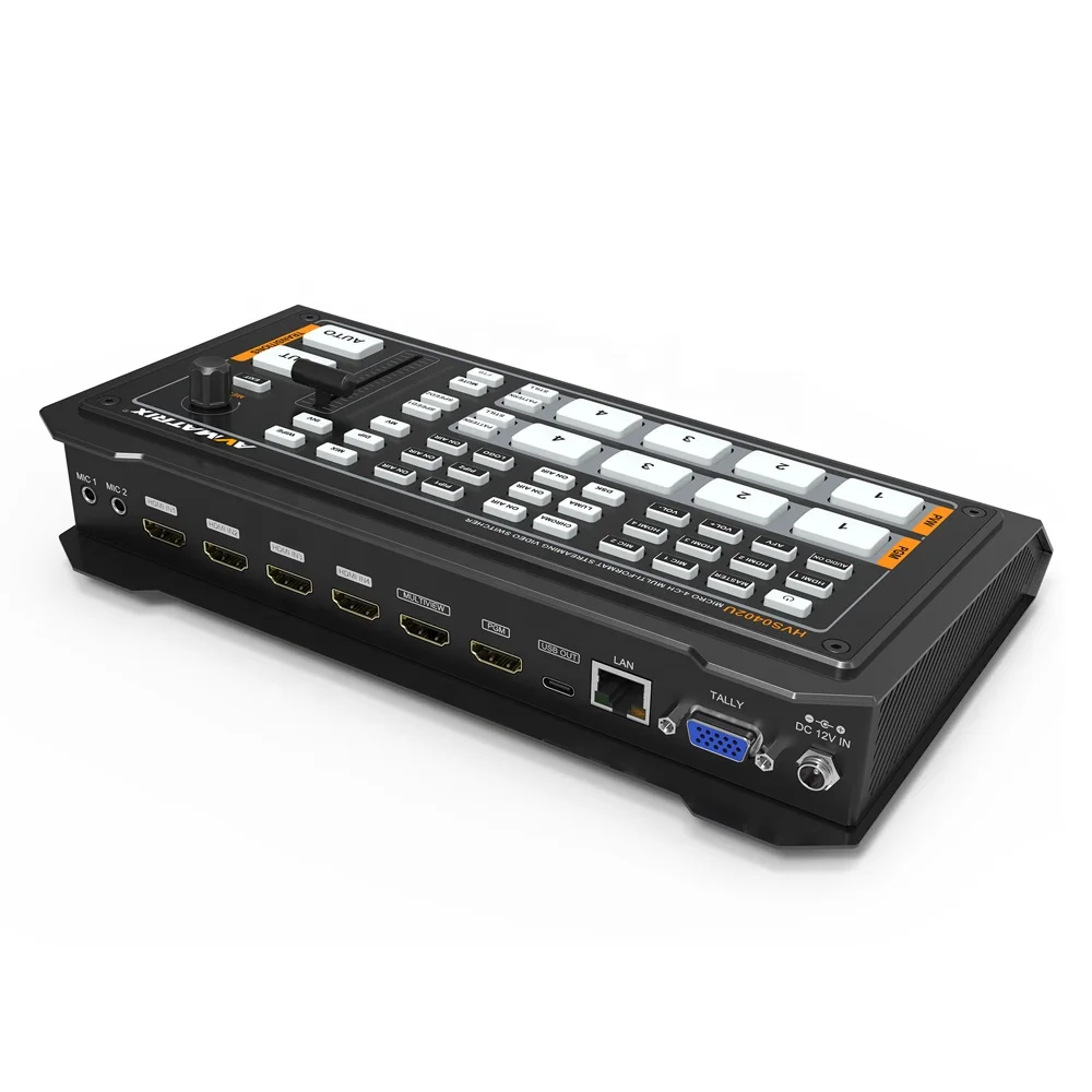  Avmatrix HVS0402U Новый 4 hdmi вход переключатель OBS в режиме реального времени потокового видео коммутатор с Luma key Chroma FTB/ PIP для