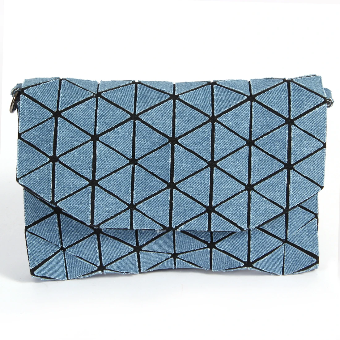 Geometric Denim Envelope Bag Denim Fabric Clutch Bag Cowboy Cloth Message Bag Jeans Fabric Wallets