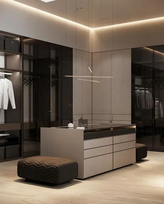 Custom Design Simple Style Rattan net Doors Closet Wooden Wardrobes Wood Veneer