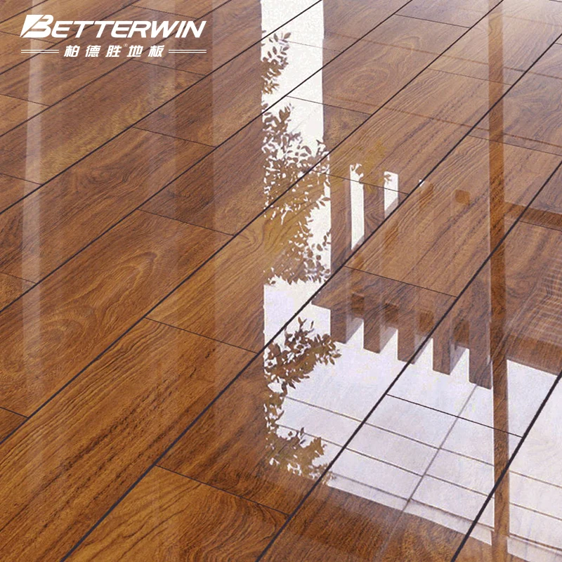 AC4 8mm HDF Waterproof High Class Very Shiny Laminate Flooring For Sale