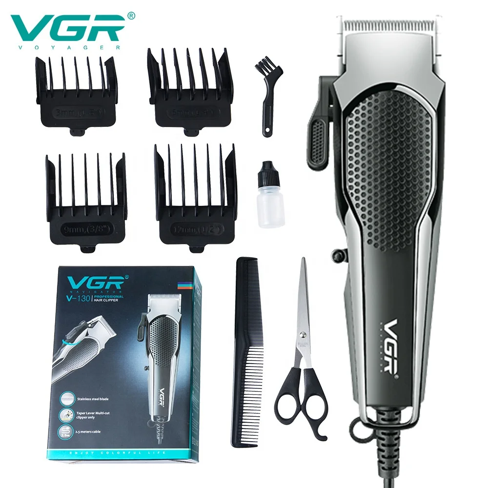 VGR V130 Professional Rechargeable Hair Clipper Charging Stand Electric Trimmer With Cord