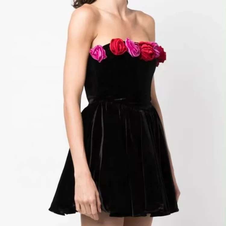 Velvet Dress off the Shoulder Sexy Mini Evening Dresses High Quality Party Elegant Black Party Club Casual Evening Dress