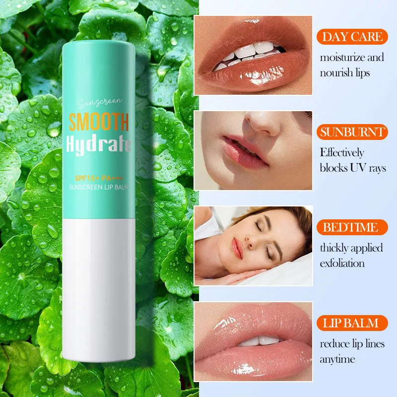 Hyaluronic Acid Natural Organic Lip Balm Moisturizing Nourishing Sunscreen Lip Plumper Lip Balm