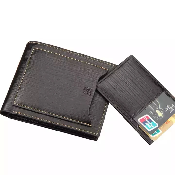 Custom Fashion Style Logo Top Quality Thin Front Pocket Retro Waterproof Mini Men Minimalist Slim Wallet