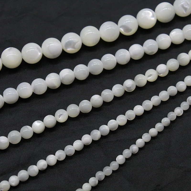 6mm round mother of pearl MOP loose gemstone beads
