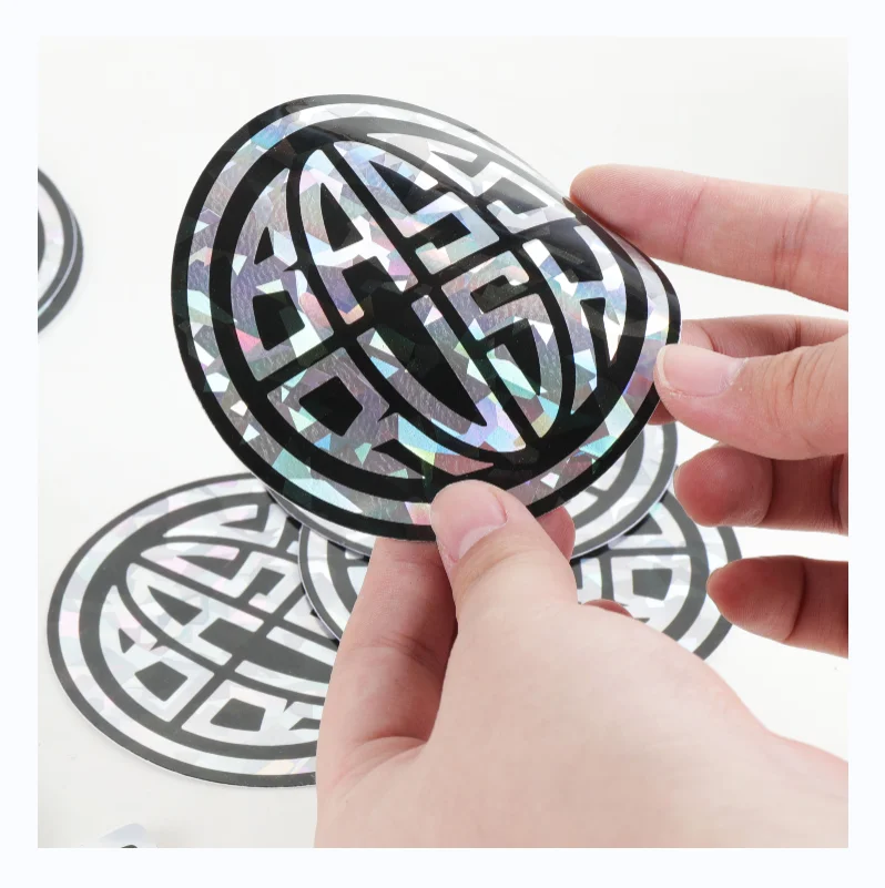 printing label vinyl holographic pvc uvproof sticker custom hologram holographic sticker for promotion