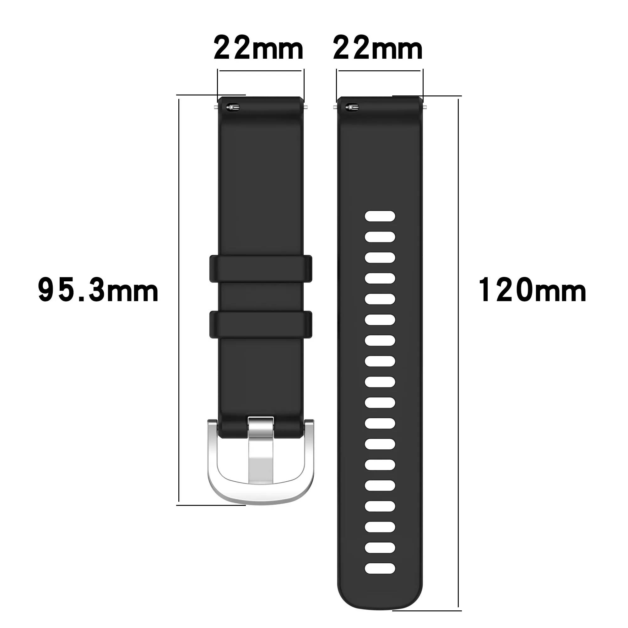 Dual Hasp Closure Soft Silicone Waterproof Replacement Watch Band Strap For Xiaomi Watch 2 Mi Watch S3