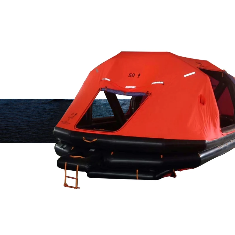 Marine Safety And Life-saving Equipment Inflatable Self-righting Life Raft On Board