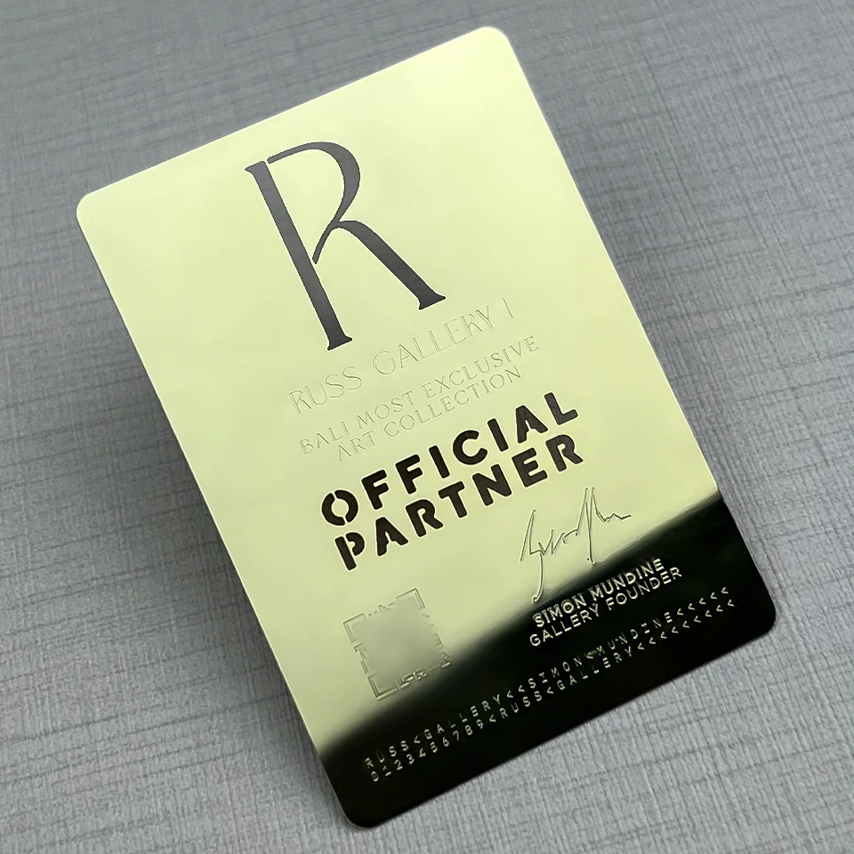 High-end custom Nfc Metal Cards Business Card With Qr Code Nfc 4K Gold Nfc Metal Business Card