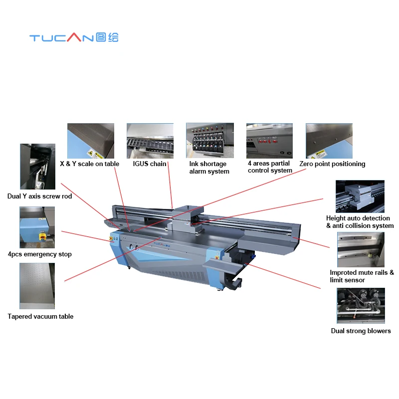 Flatbed UV hybrid printer for industry different material KT board, PVC, soft film, leather 2513 commercial hybrid uv printer