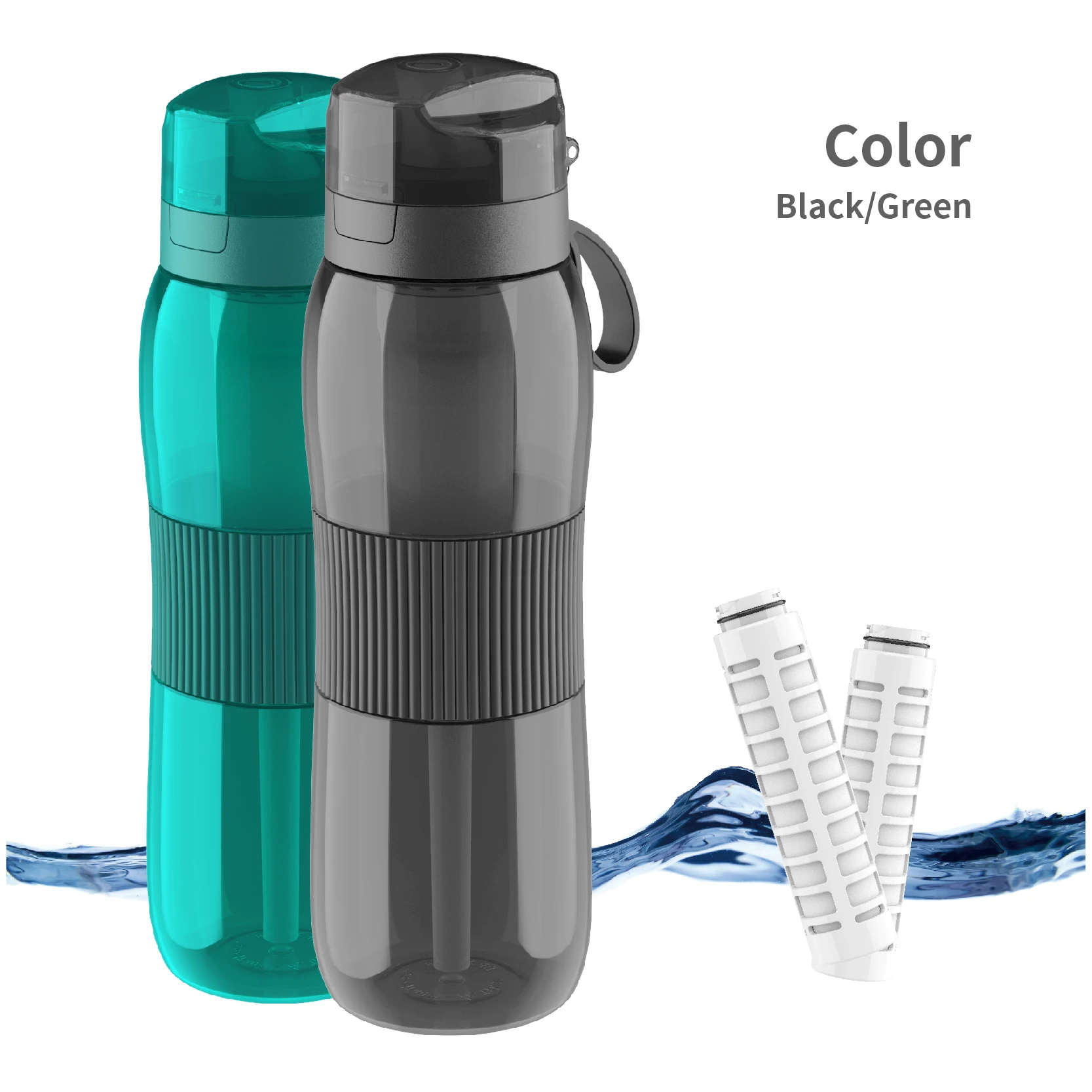custom Balance body health pH9.5 drink portable sport bottle alkaline water filter bottle