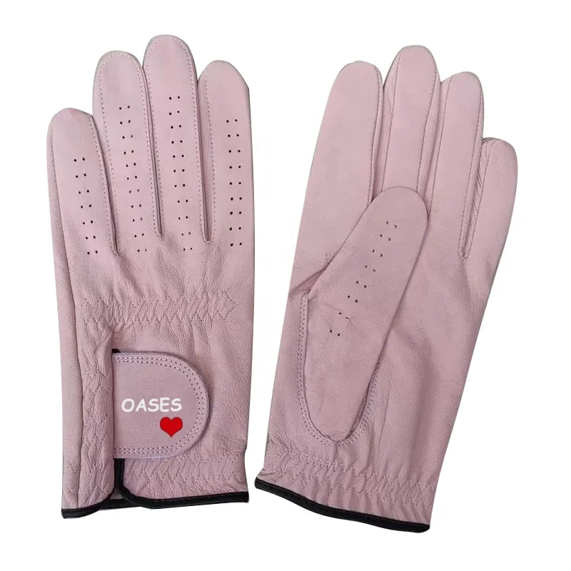 Quality Custom Color Leather Cabretta Golf Gloves for Women