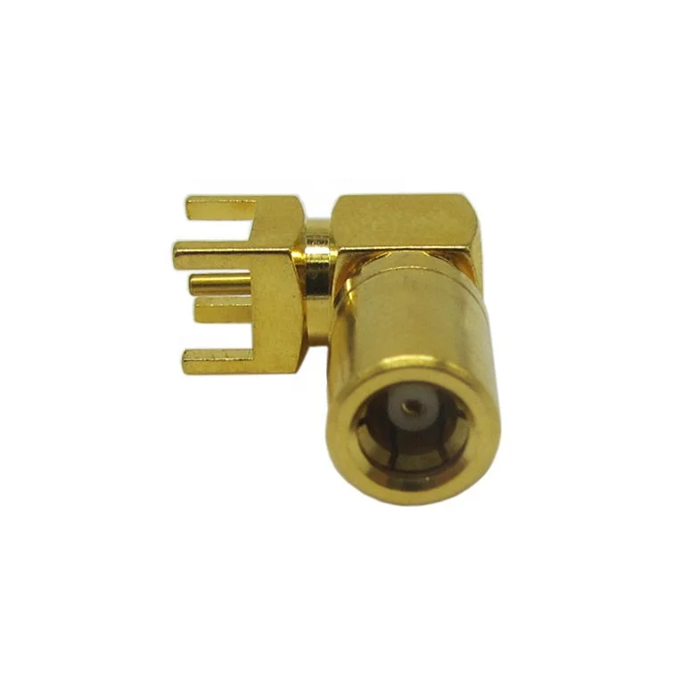 Roaxial  SMB female right angle connector for pcb mount