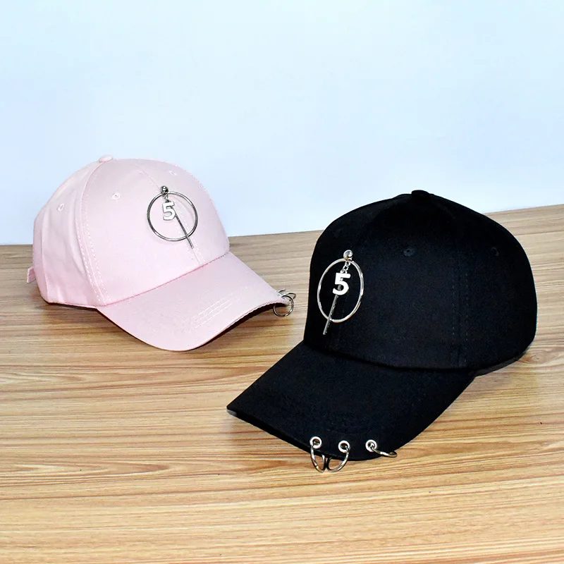 High quality sports caps factory custom metal chain patch baseball cap wholesale