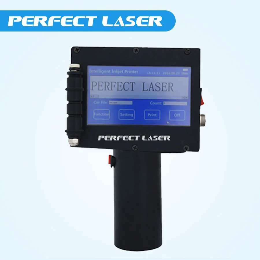 Perfect Laser Small character wireless and cheap Handheld Metal aluminium  plastic wood digital inkjet color label printer