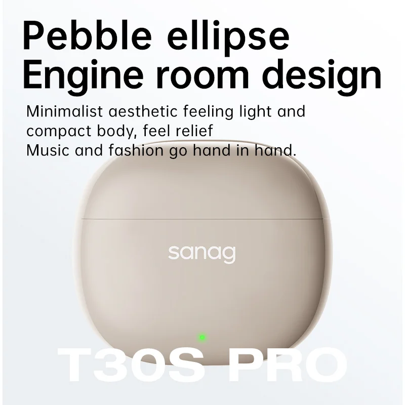 Sanag T30s Pro Stereo Waterproof Noise Cancelling Earphone Tws Headphone Bluetooth 5.1 Wireless Earbud