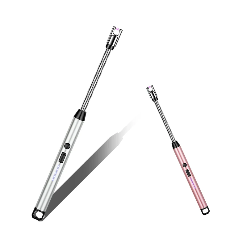 JL 897-2 Wholesale Electronic USB Rechargeable Plasma Arc BBQ Lighter Windproof 360 Degree Free Rotation for Cigarettes