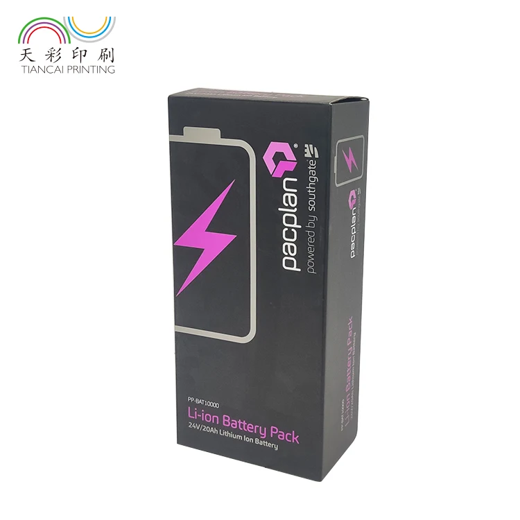 Customized Design Printing Battery Charger Color Paper Packing Box for sale