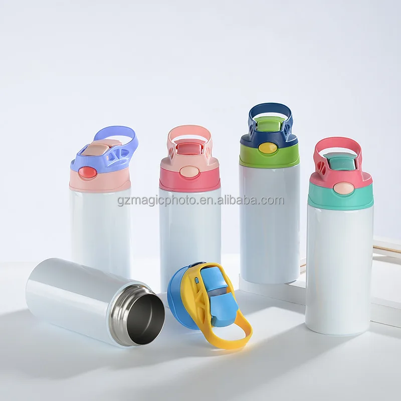 350ml Sublimation blanks Kids Tumbler Straight Double Wall Stainless Steel Children Kids Water Bottle