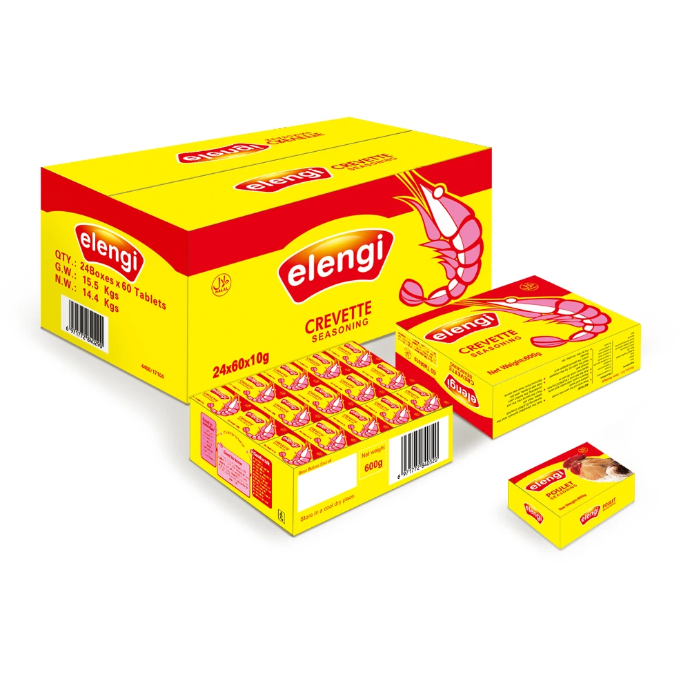 hot sell  shrimp seasoning cube 4g 10g seasoning cube africa is the most popular seasoning