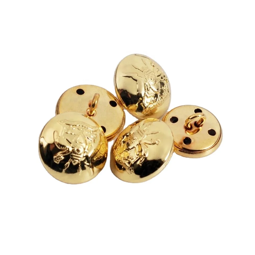 Gold  Plating Sewing  Customize Button for  Coat  Garment Denim Sportswear Shank Button BM10228