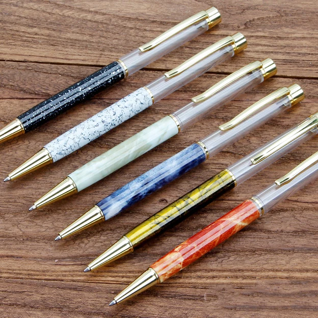 DIY hand-made crystal pen creative oil metal diamond empty pipe ballpoint pen