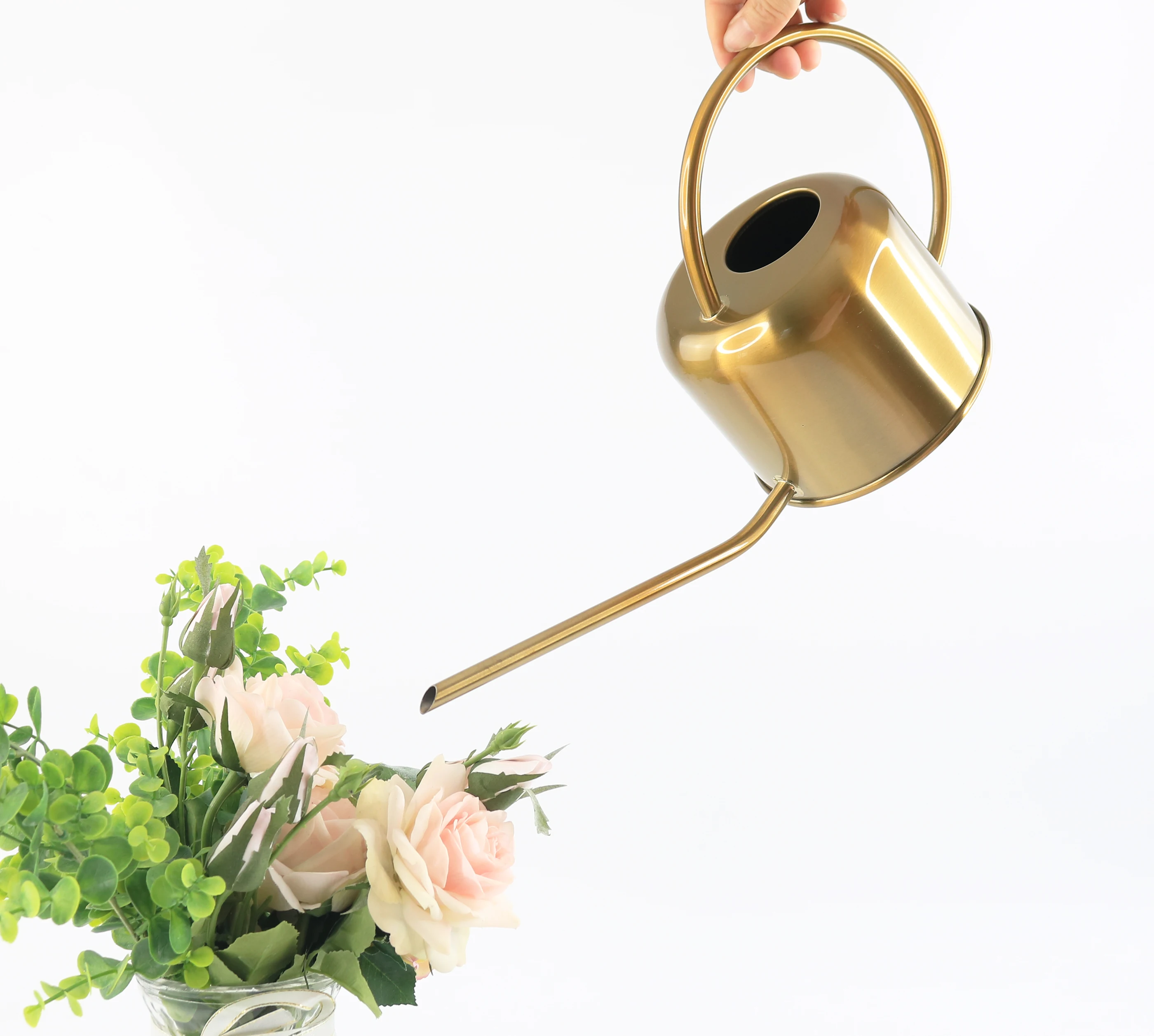 Nordic gardening long nozzle stainless steel watering pot household sprinkling pot for houseplants