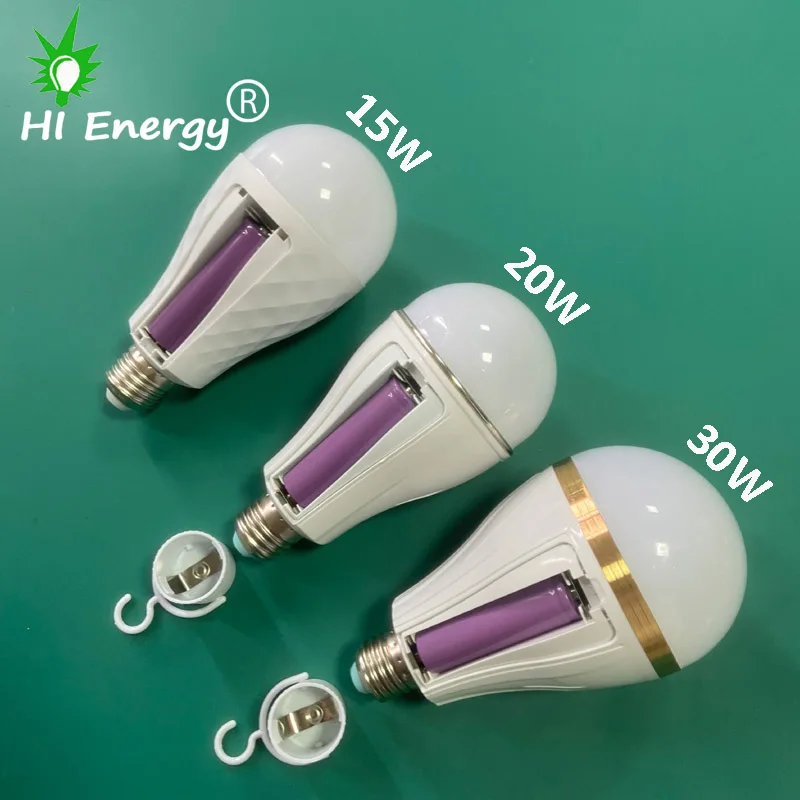 Hi Energy high quality rechargeable led bulb light 15w 20w 30w rechargeable bulb home