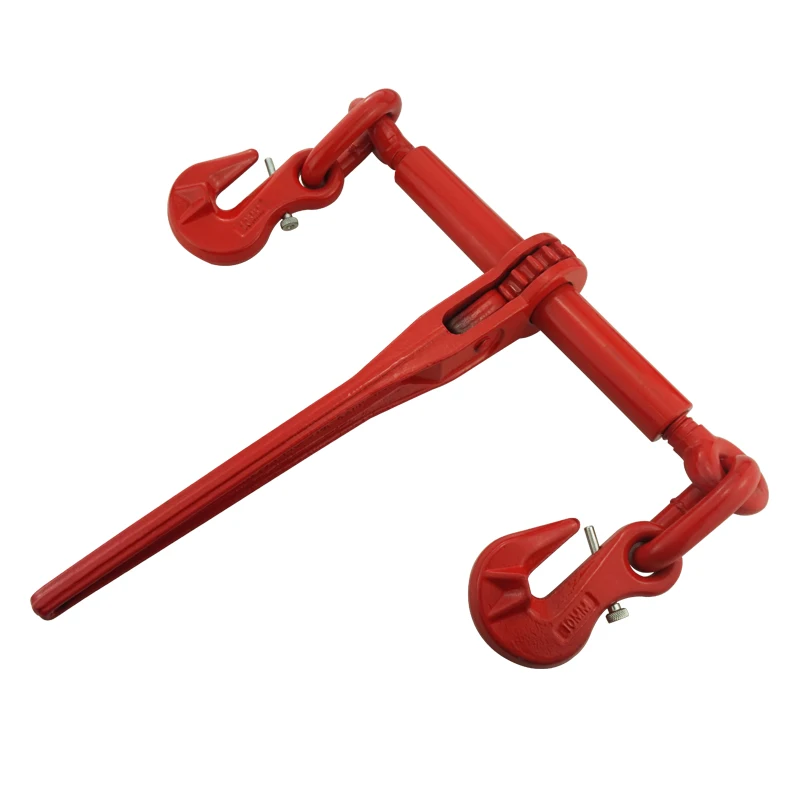 
Red G80 Retchet chain Type Forged Chain Heavy Duty 5/16 to 3/8 Load Binder With Normal Hooks 