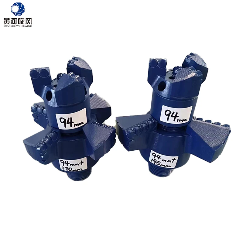 Tower PDC Drill Bit Consisting of 94mm Three-wing Reinforced Recessed Bit and 170mm Four-wingPDC Bit for Water Well Drilling