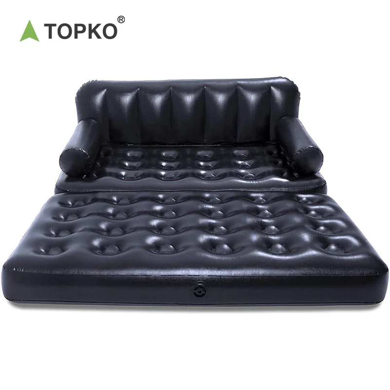 TOPKO Hot Selling Multifunctional  Inflatable Outdoor Camping Portable Two Seats Folding Air Sofa