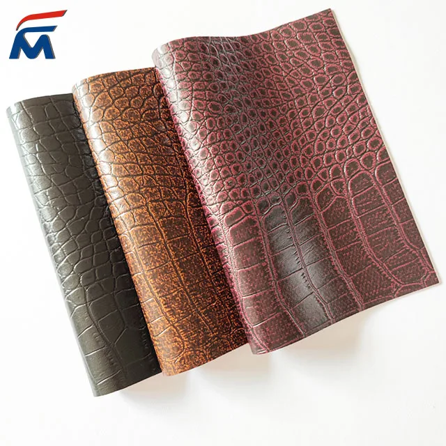 Animal print snake leather faux crocodile skin fabric snake skin python synthetic leather