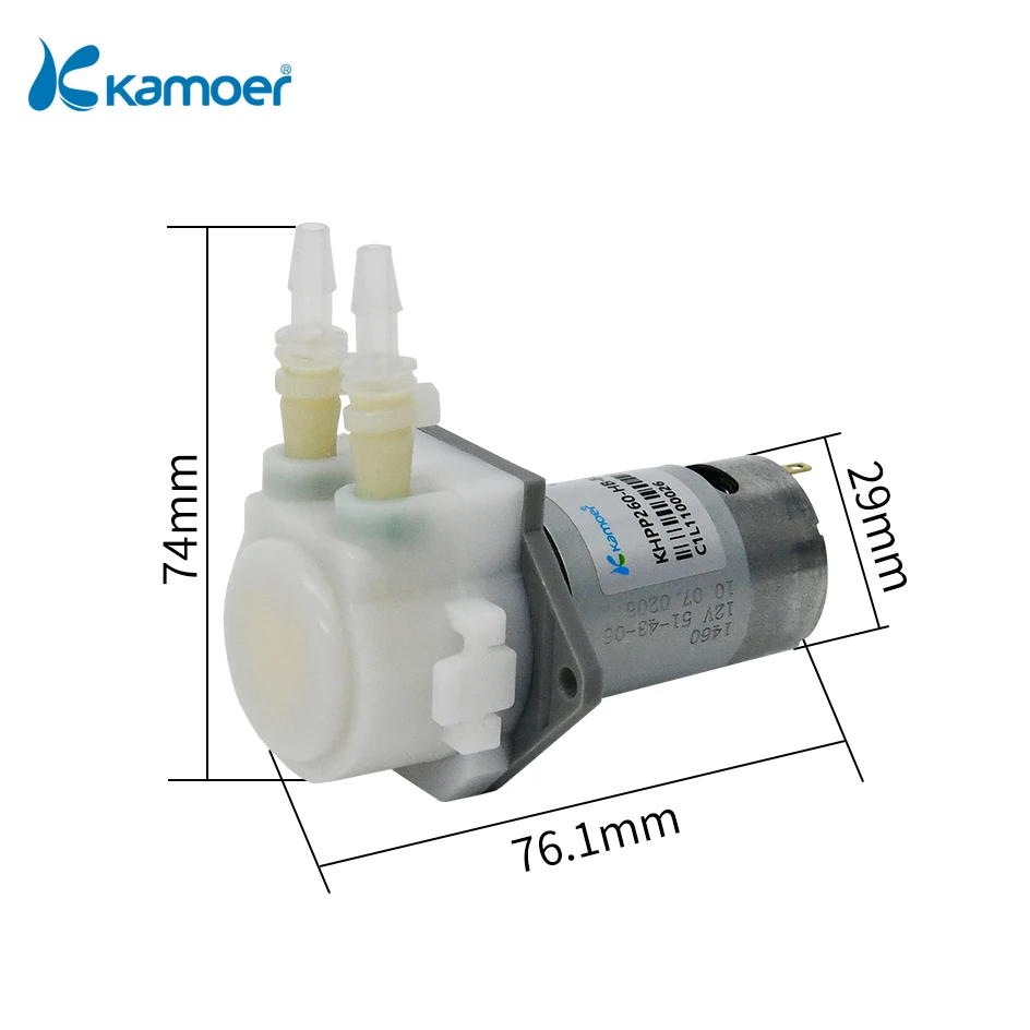 Kamoer KHPP260 260ml/min 12V/24V DC Motor Peristaltic Pump Liquid Transfer Pump with Gear Assembly