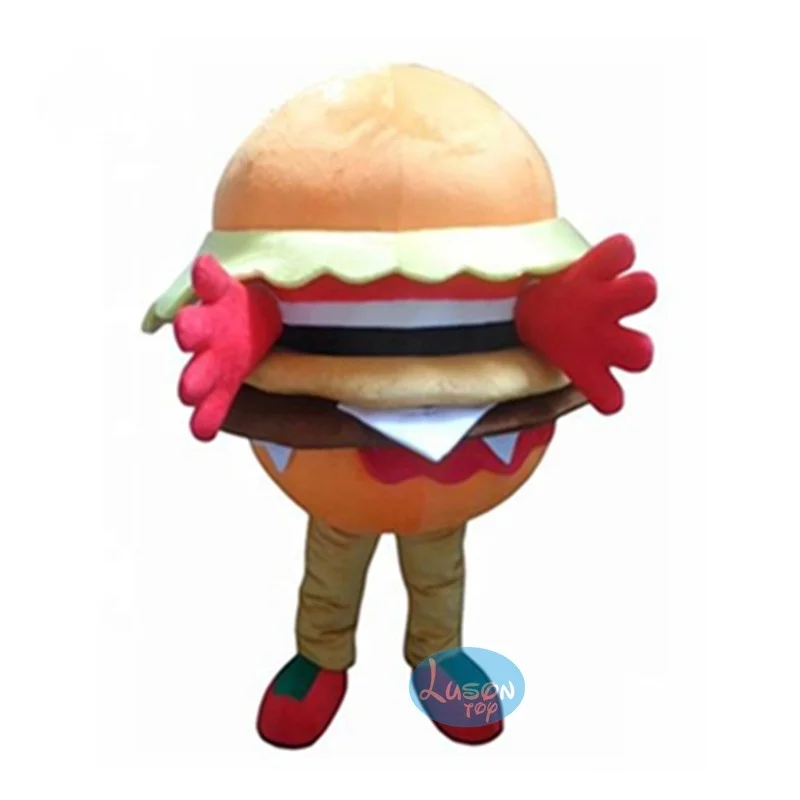 Hamburger Food Adult Cartoon Role Play Mascot Costume for Food Feast Party Restaurant