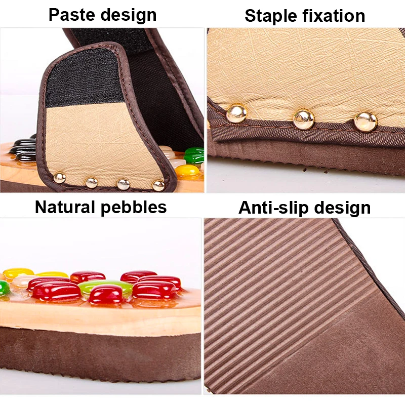 Wholesale Hot Sale Unisex Fashionable Style Improve Sleeping Blood Circulation Stone Therapy House Slippers Foot Massage Shoes