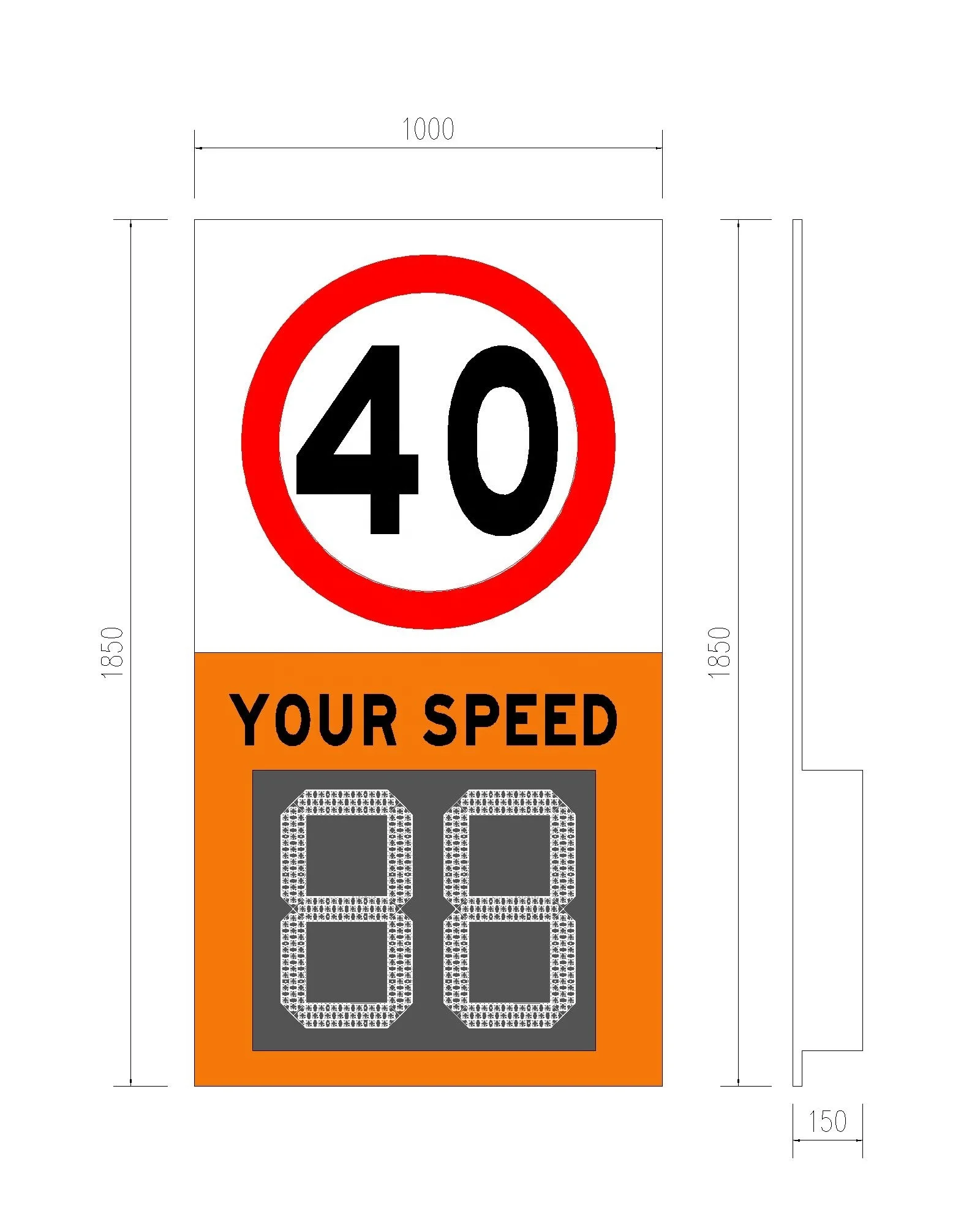 High Quality Factory Price Good Service Speed Radar Detector Traffic Sign
