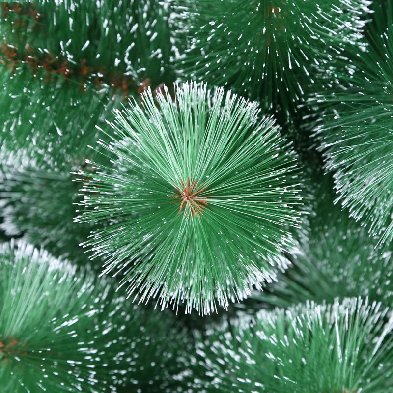 Christmas Tree PVC Pine Needle Warm White Lights Full Realistic Thin Shinny Snow for Xmas Decoration