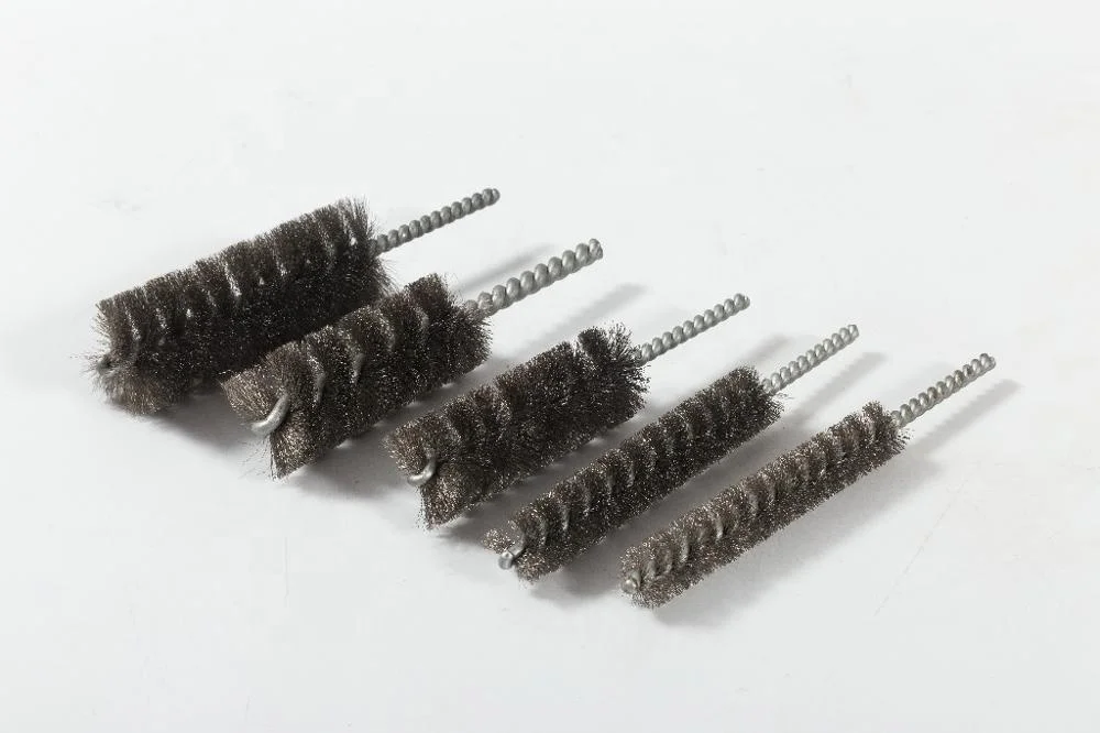 FMT Double Spiral Tube Brush For Deburring of Metal Holes