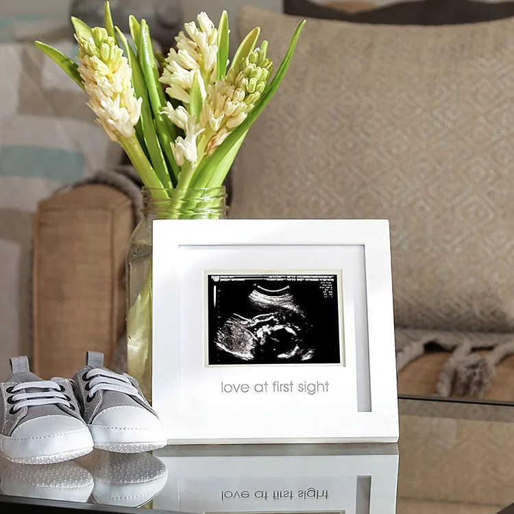  На заказ 4x3 дюйма фотография ребенка sonogram беременность фоторамка в подарок