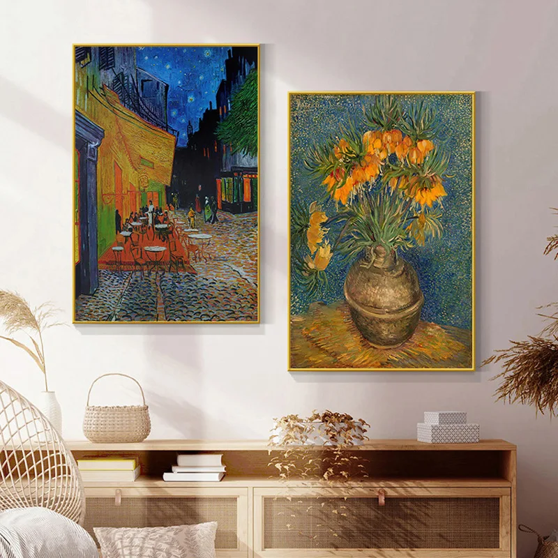 30/40/50/60/70cm Modern Home Goods Wall Art Van Gogh Reproducation Canvas Sunflower Oil Painting for Gallery