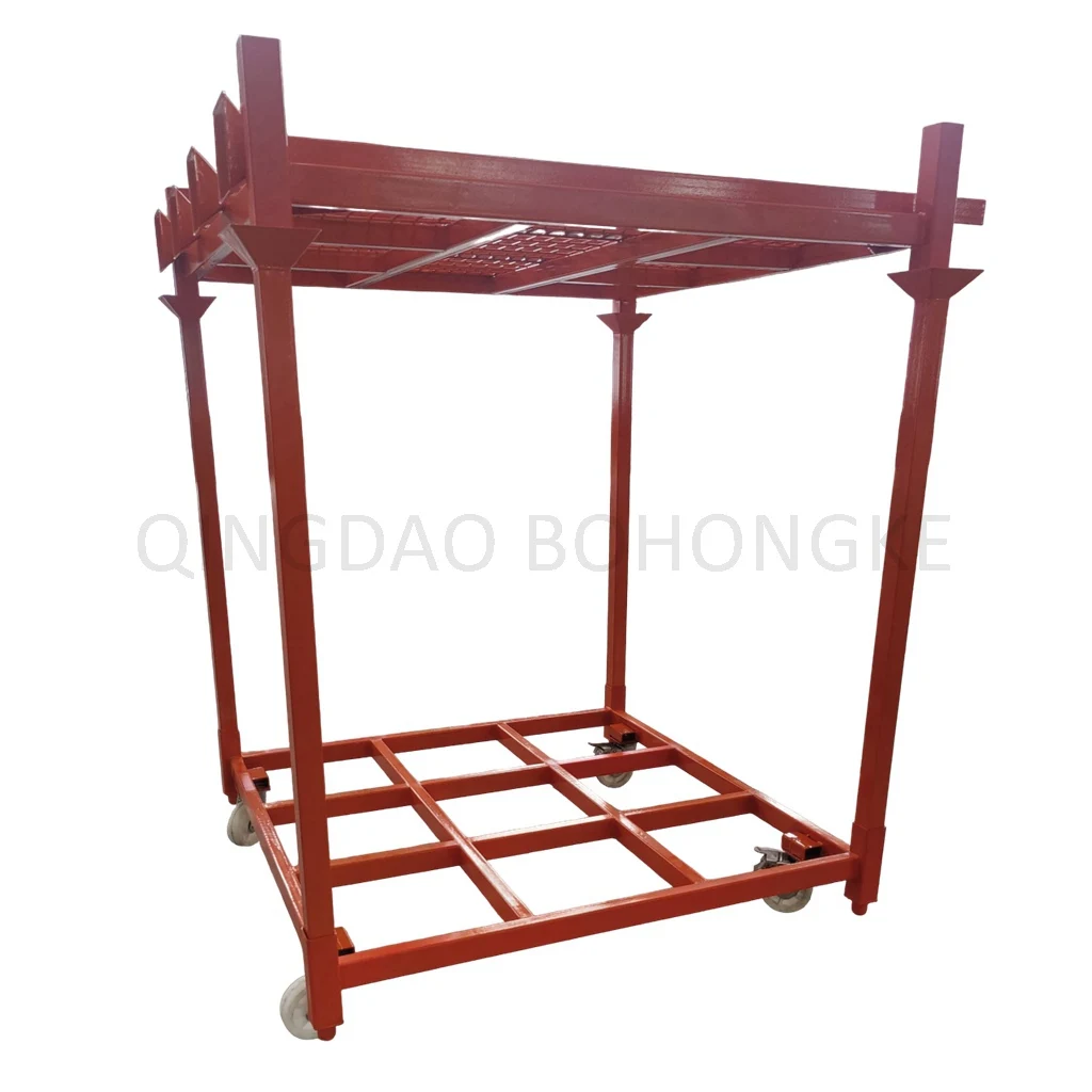 BHK105 factory supply industrial logistics foldable steel metal cargo stacking rack  with high quality