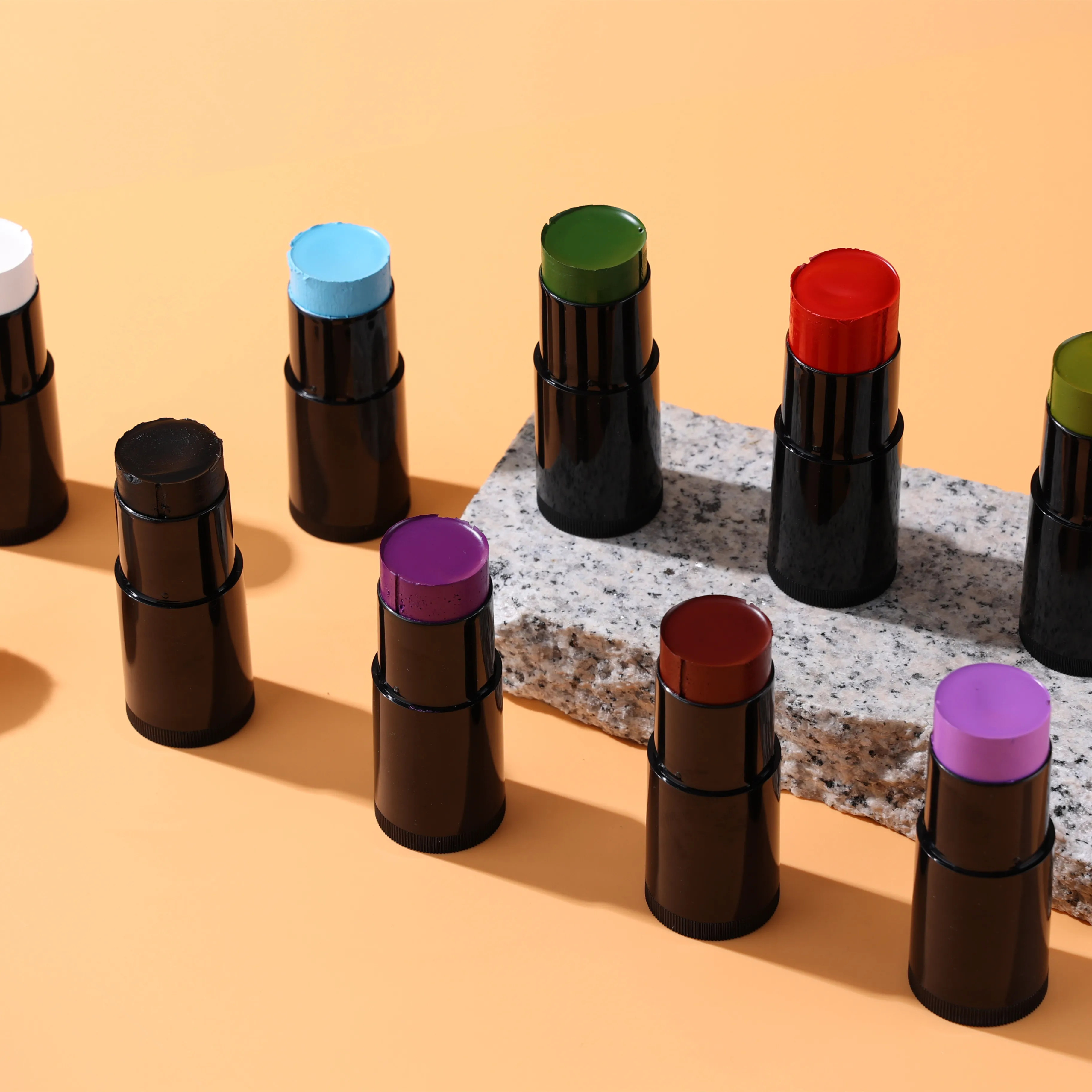 Professional Halloween Long Lasting Face Painting Kit Private Label 9 Colors Creamy Stick Face and Body Paint