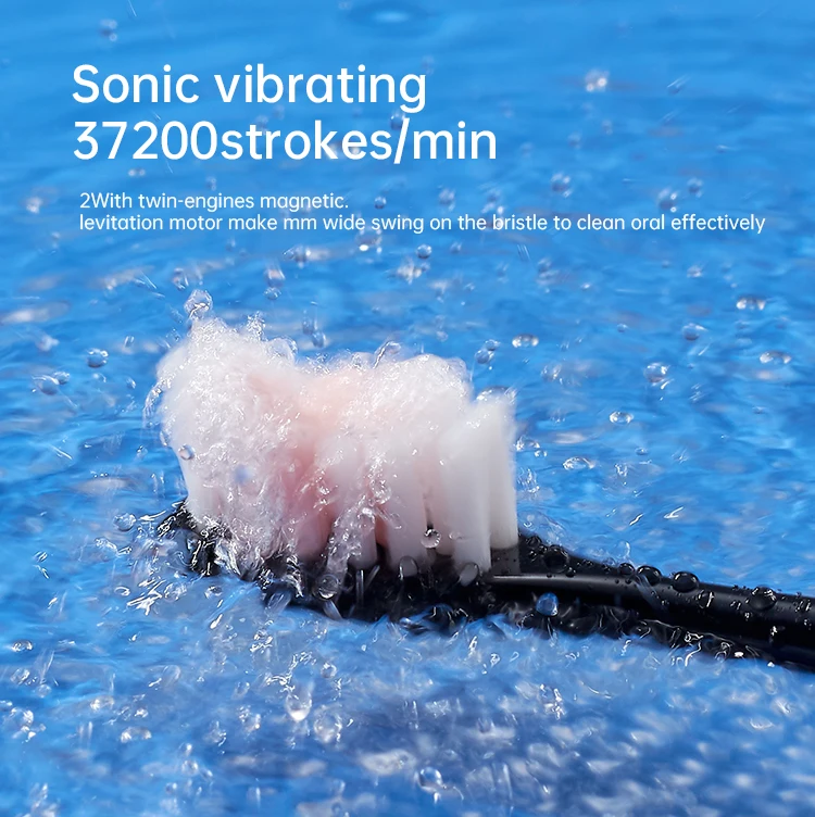 Высококачественная Водонепроницаемая многофункциональная перезаряжаемая звуковая щетка T7 IPX7 с 4 головками электрическая зубная