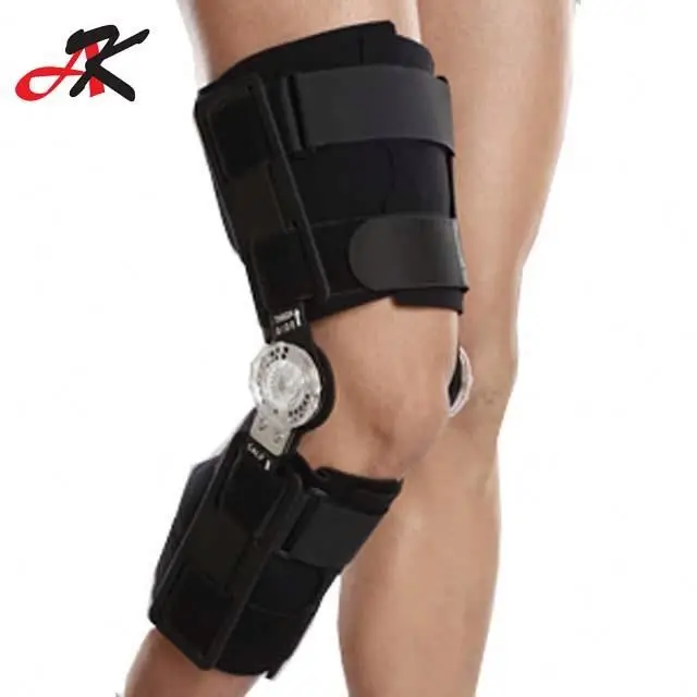 Knee splint support ROM hinged knee brace