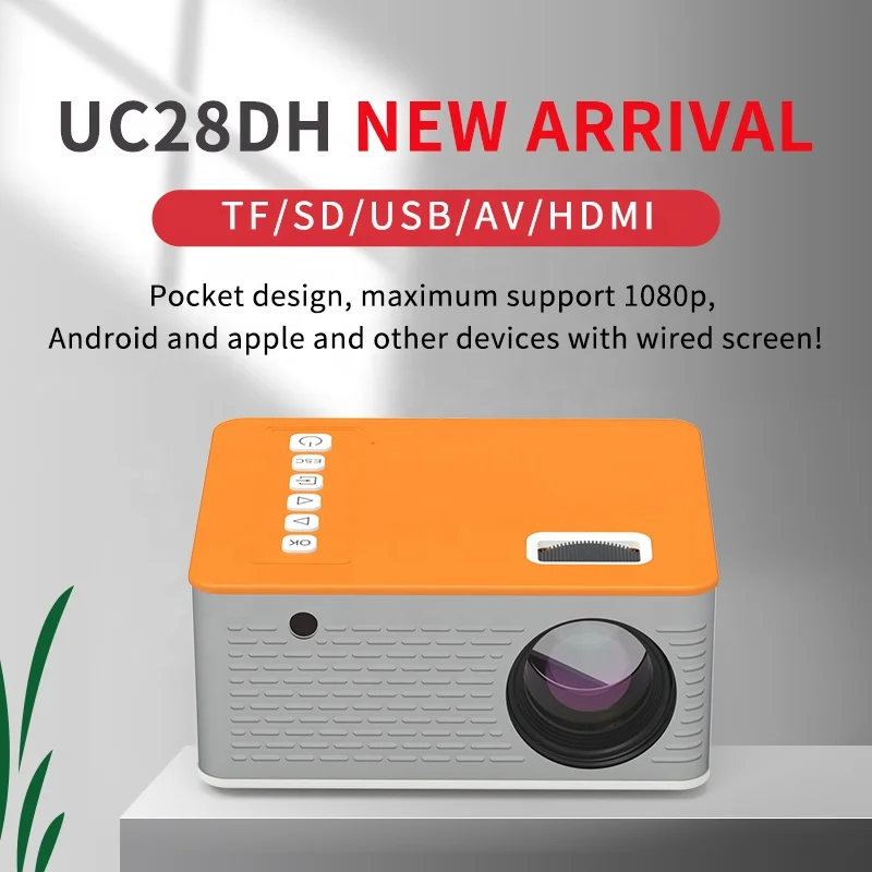  2021 UNIC UC28DH Dowlab новейший мини ЖК-проектор бизнес и образование светодиодный экран зеркального отображения телефона USB видео