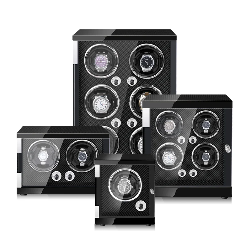 
High quality Glass luxury mechanical automatic watches box display packaging Watch Winder shaker 