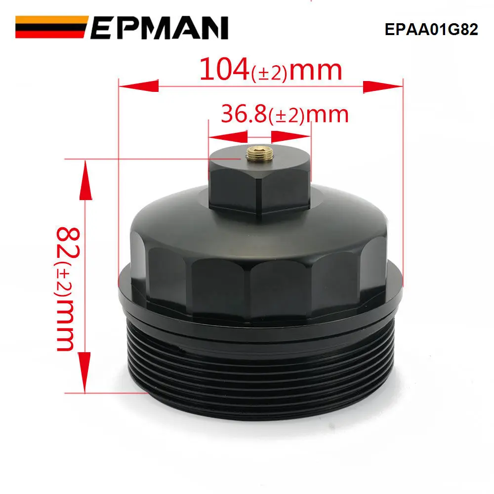 EPMAN Billet Aluminum Oil Filter Cover Cap For Ford 6.0L Diesel F250 F350 F450 F550 03-07 Oil Filter EPAA01G82