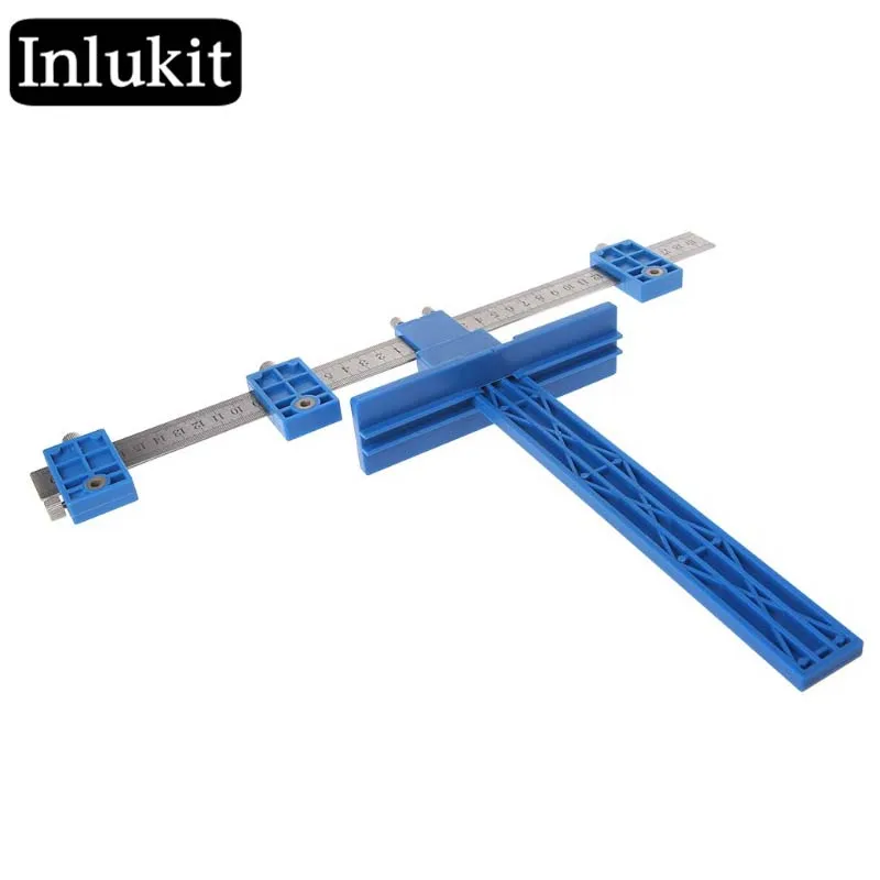 Multifunctional woodworking aids Drill hole for handle punching locator Ruler