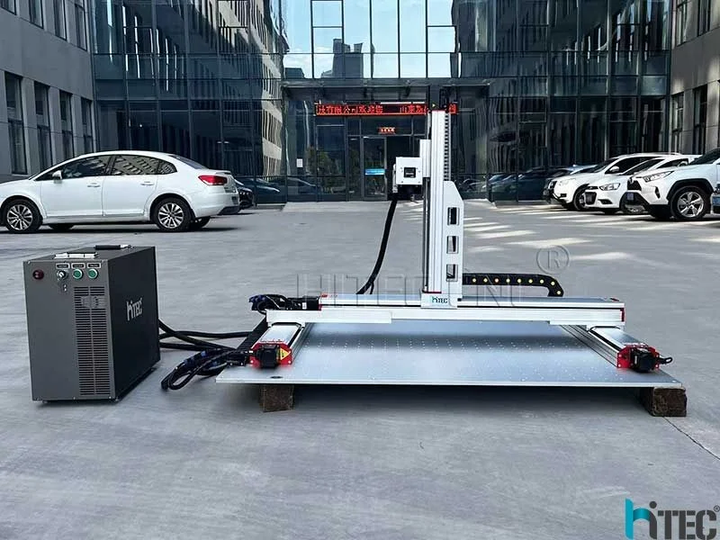 JPT Mopa Gantry Type Xy Moving Fiber Laser Metal Marking Machine for Large Format Metal Plate Etching