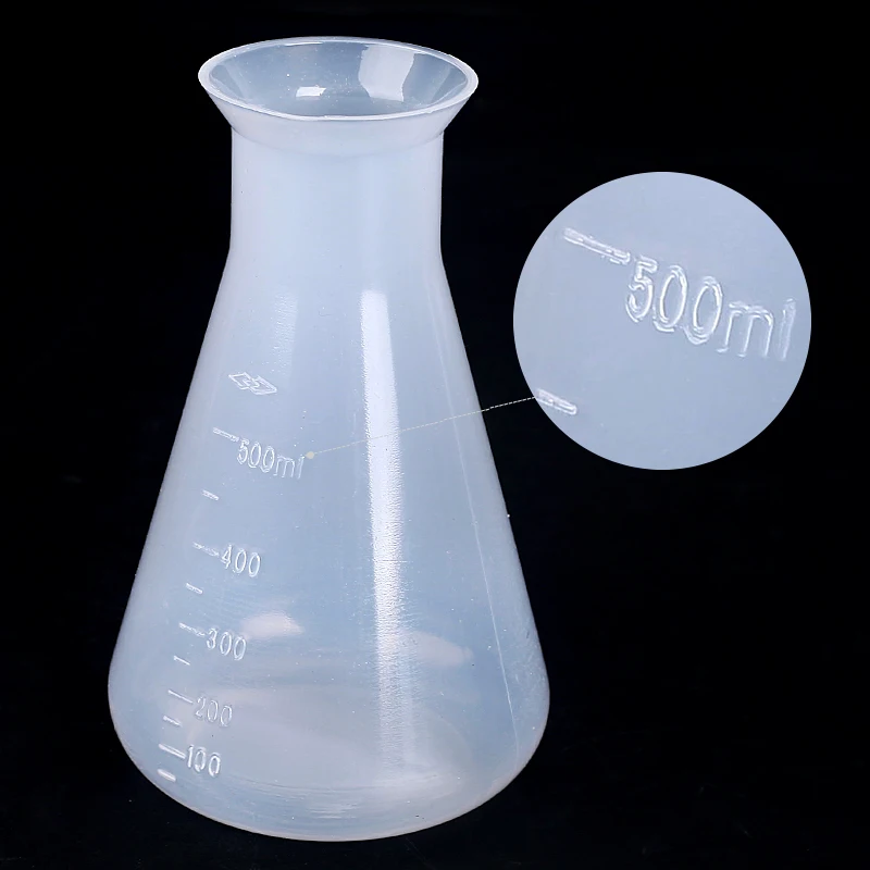 Plastic Conical Flask Narrow Neck Erlenmeyer Flask For Chemistry Biological